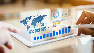 Businessman investment consultant analyzing company financial re